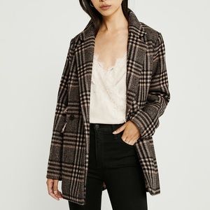 Abercrombie & Fitch Plaid Wool Blend Blazer